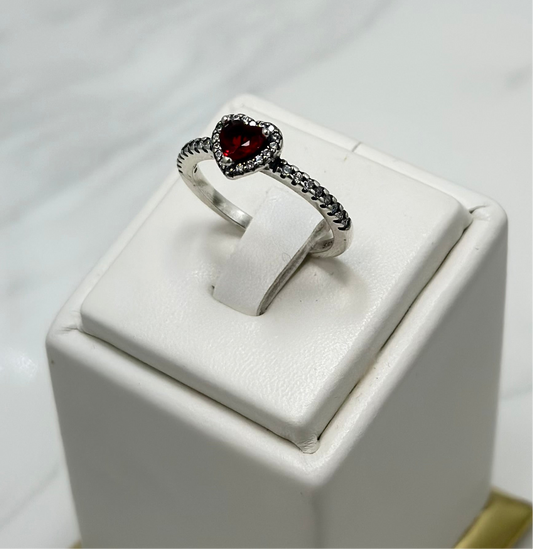 Red heart ring