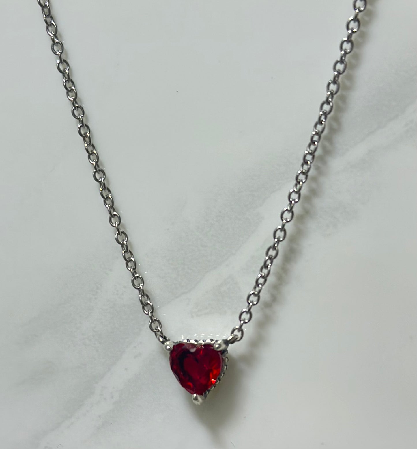 Red heart necklace